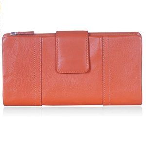 Mancini Luggage Ladies RFID Secure Clutch Wallet